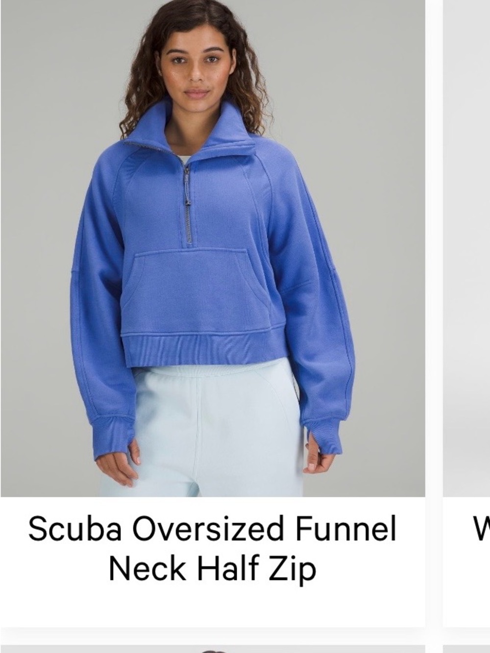 lululemon athletica Scuba Oversized Funnel Neck Half Zip - Periwinkle Blue